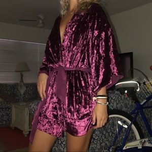 Free people never worn velvet robe